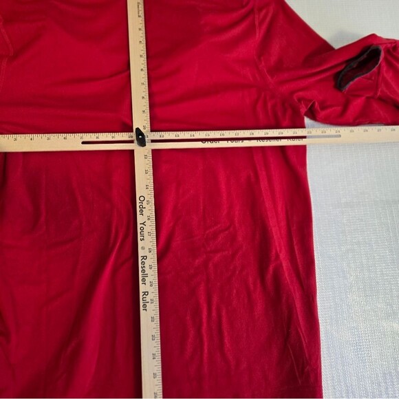 Eddie Bauer 1/4 Quarter Zip Collared Red Pullover Lightweight Mens X Large - Picture 10 of 12